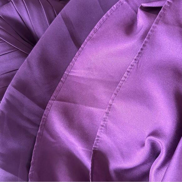 Bill Levkoff 1161 Bridesmaid Gown Dress Formal Open Back Halter Women’s 8 Purple - Picture 10 of 10